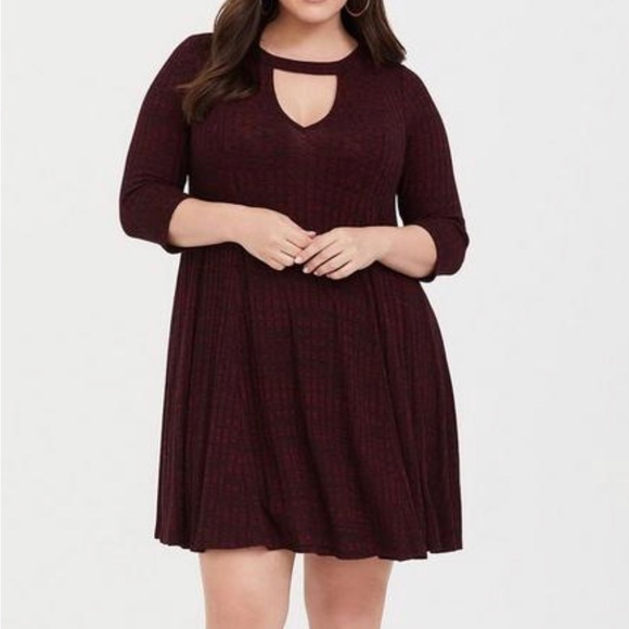 Torrid mini rib knit mock neck dress 2X - Picture 1 of 9